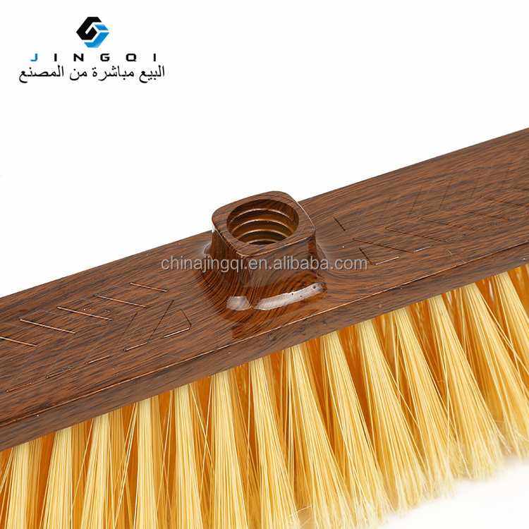 Factory Low Price Wood Household Plastic Broom Head Floor Sweeping Brush Brooms With Soft Bristle Broom Parts