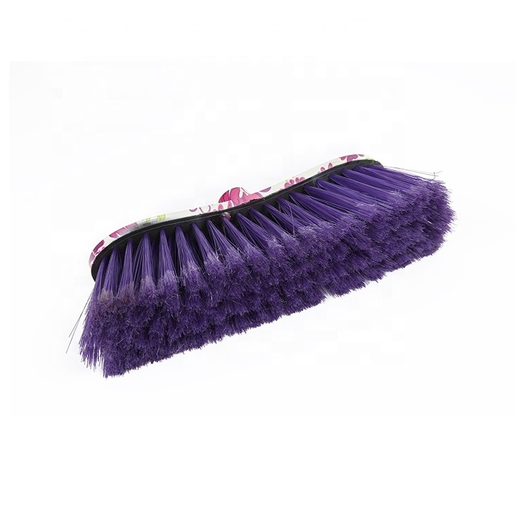 8277F flower printing plastic broom sweeping soft brush