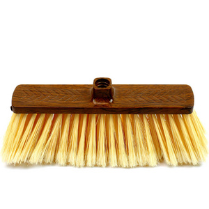 Factory Low Price Wood Household Plastic Broom Head Floor Sweeping Brush Brooms With Soft Bristle Broom Parts