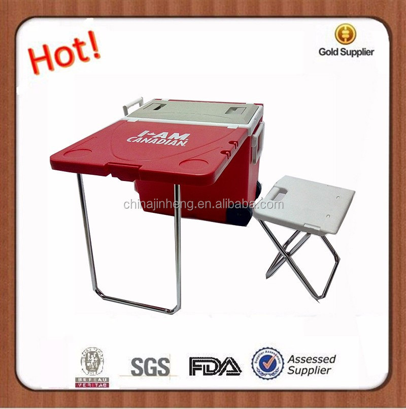 28L Plastic cooler folding chair outdoor camping picnic tables