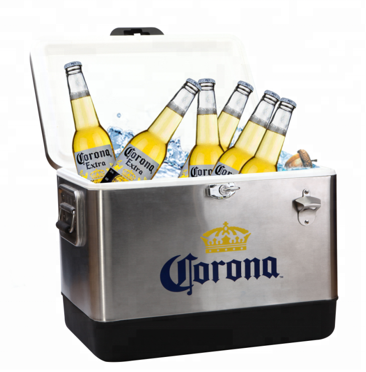 Branded cooler box/Metal corona for cooling