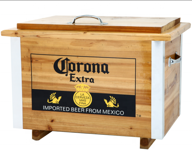 Hot sale corona wooden cooler box