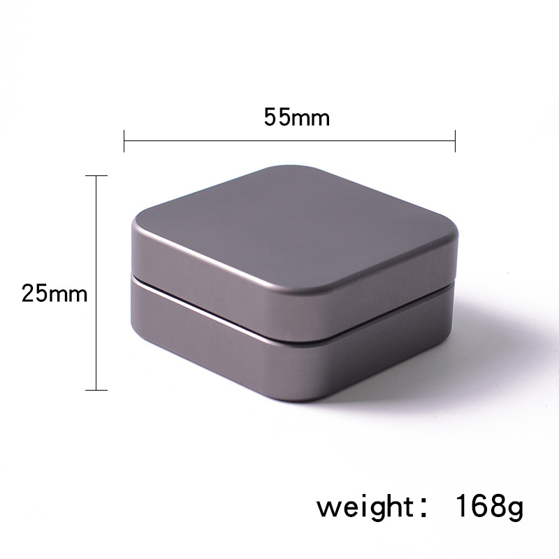 designer 2 piece 55mm purple black blank premium custom logo metal aluminium pink square spice crusher herb grinder