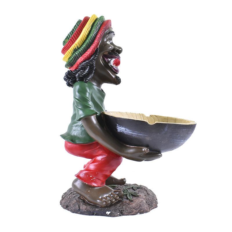 cool huge large resin standing jamaican ashtray