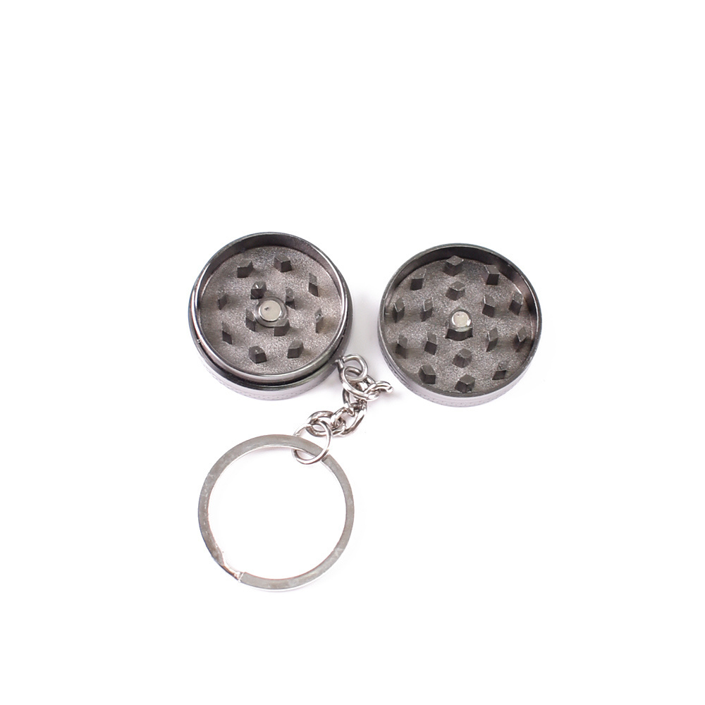 Premium manual 2 parts small 30MM sizes pocket portable keychain unique crusher herb grinder