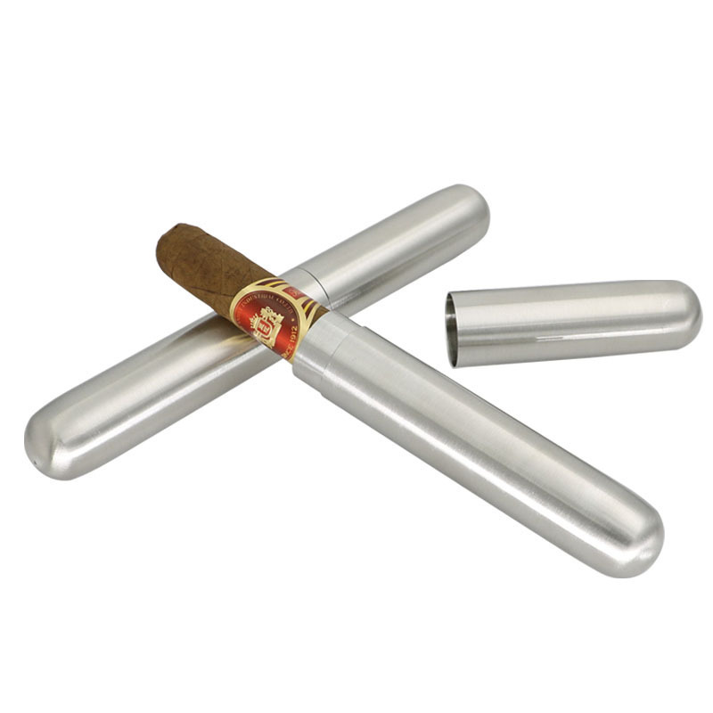 Wholesale Custom logo Portable Stainless steel Cigar Tube