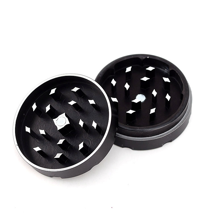 manufacturer china wholesale custom logo can cnc manual metal grinders 2 pieces herb grinder