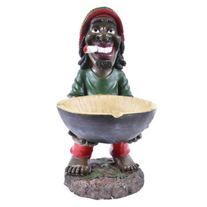 cool huge large resin standing jamaican ashtray