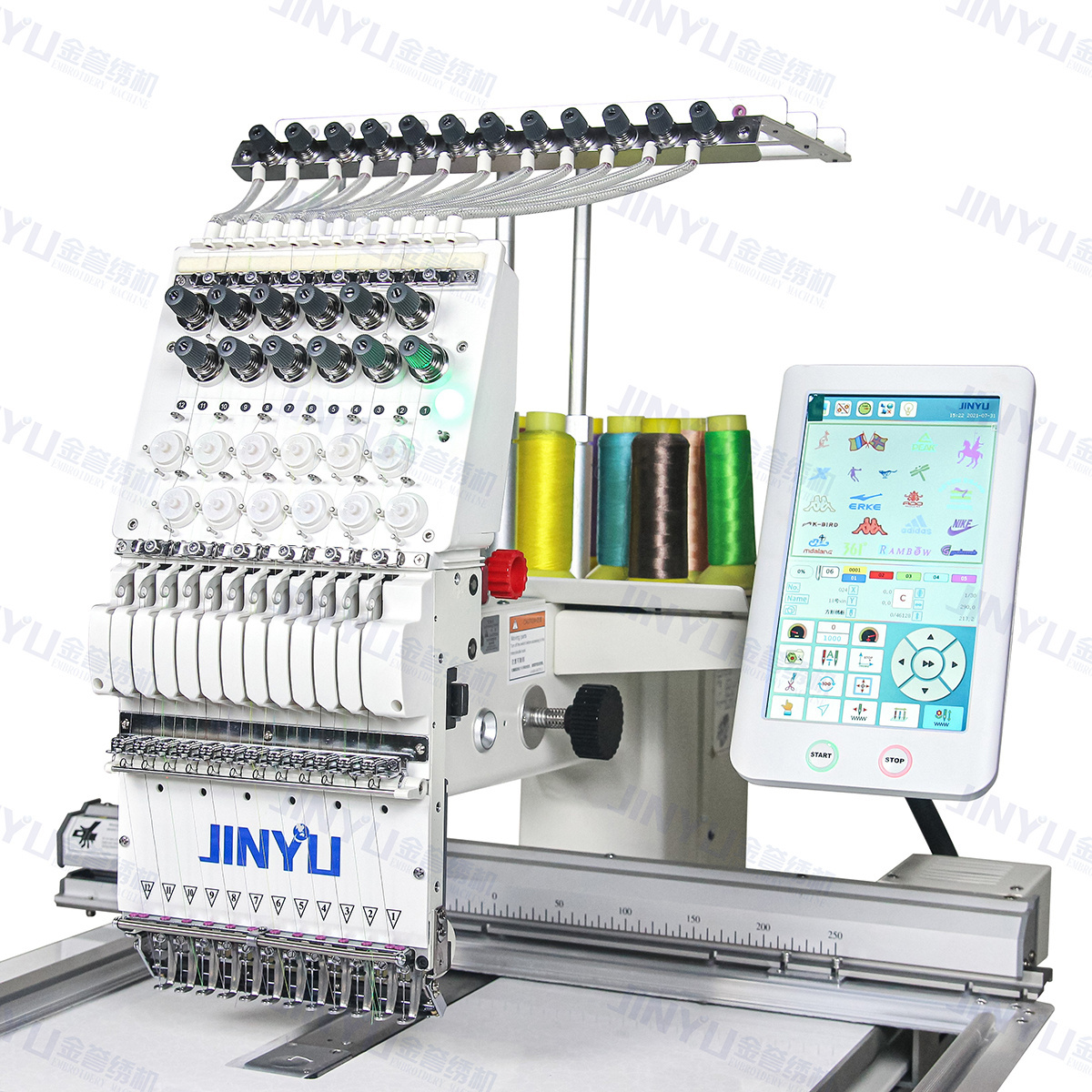 12 /15 Color Single Head Embroidery Machine Flat  Hat T-shirt Apparel  Embroidery Machine embroidery machine computerized