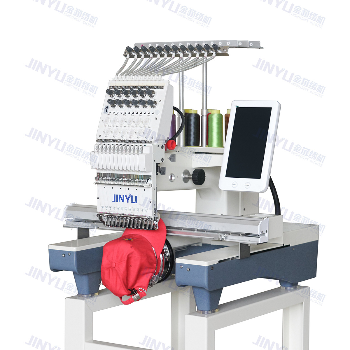 12 /15 Color Single Head Embroidery Machine Flat  Hat T-shirt Apparel  Embroidery Machine embroidery machine computerized