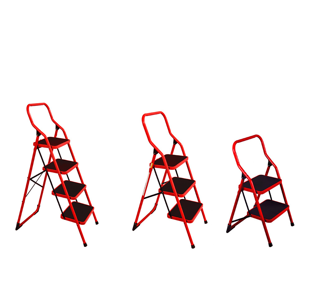 red color EN131 14183  steel step metal ladder