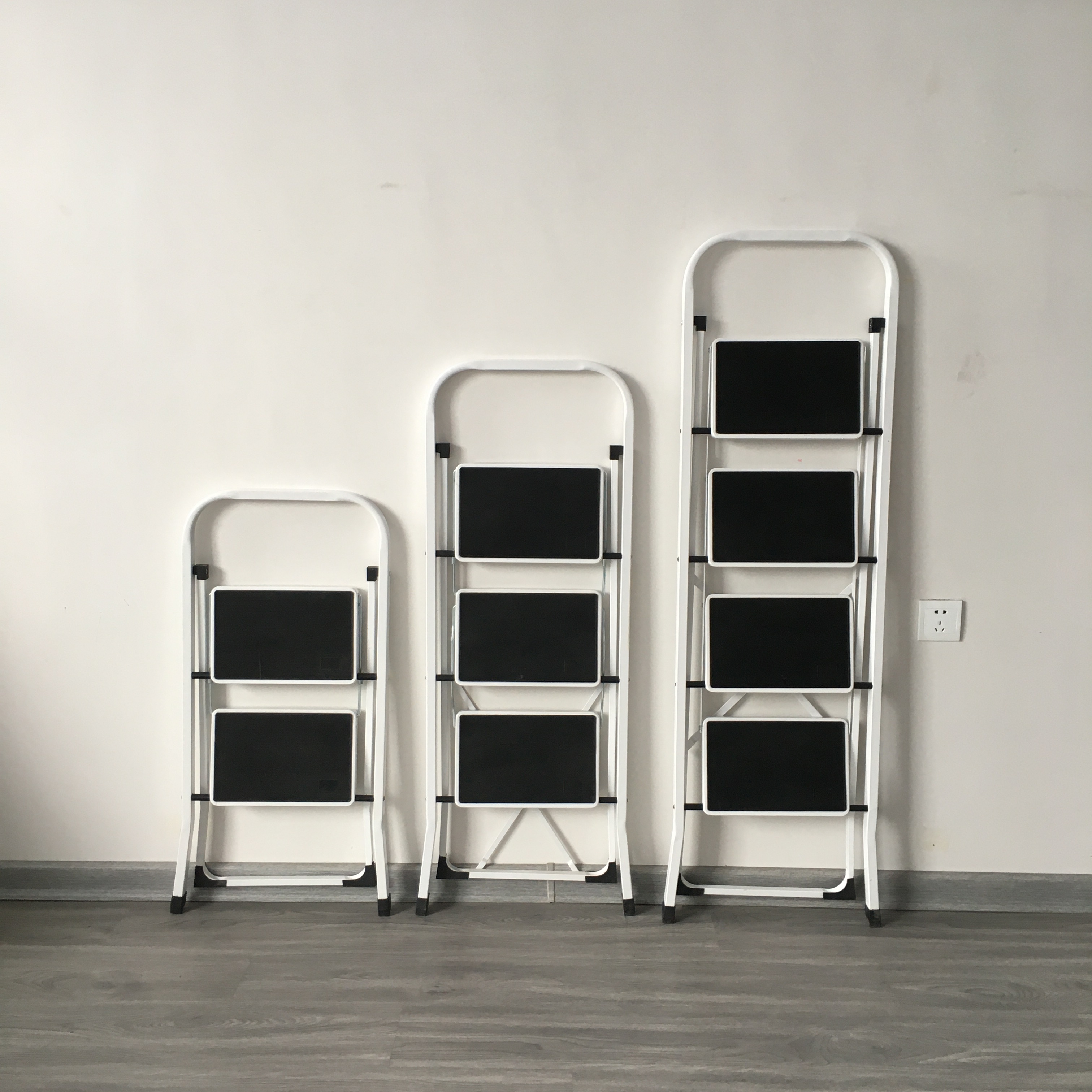 home using domestic steel folding ladder, metal ladder 3 step folding ladders