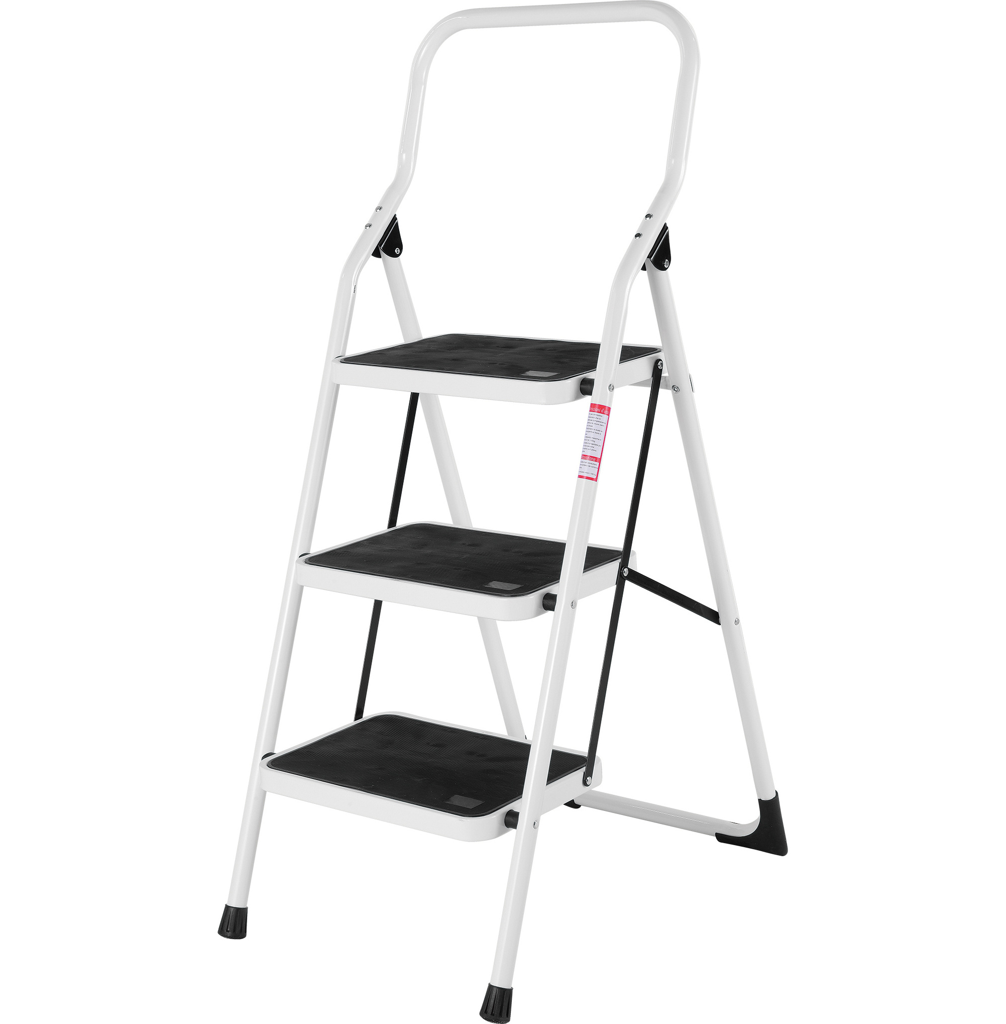 3 steps wide  steel folding step ladders