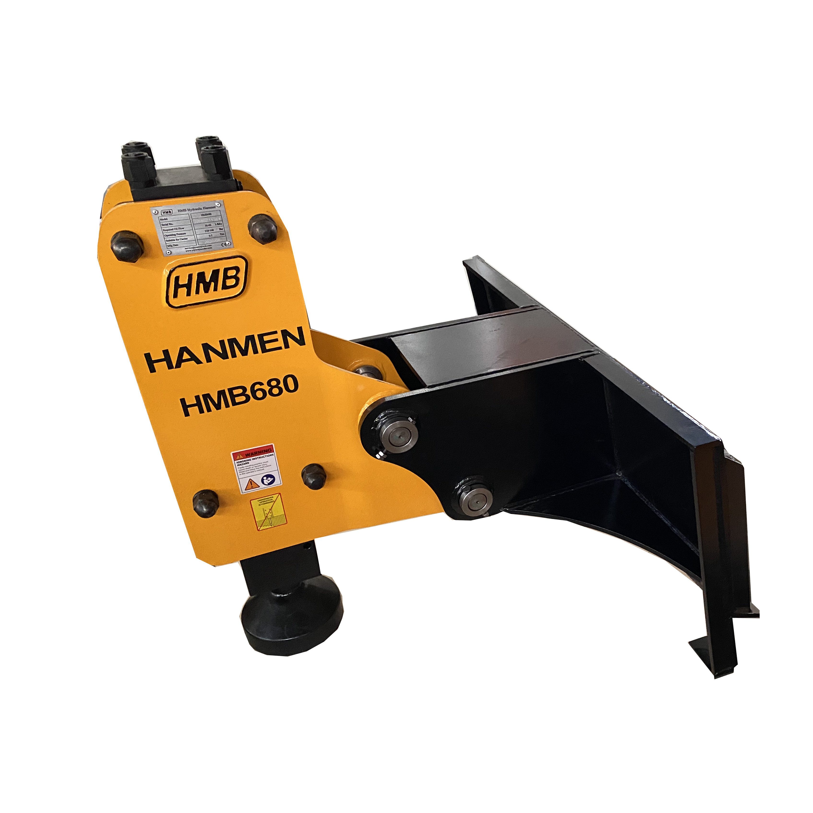 hanman hmb 680 post driver hammer fence post pounder for skid steer loader