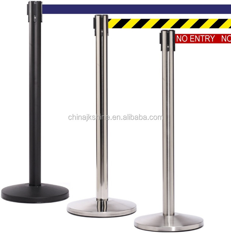 High Quality Metal Queue Manager Barricade Stand Retractable Barrier Manual Crowd Control Barrier for BANK/CONCERT/FOOTBALL GAME