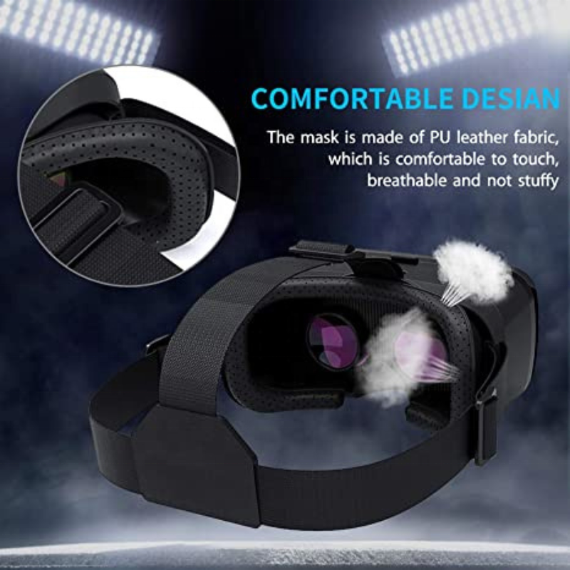 Eye Protection Virtual Reality G04A VR Headset HD 3D Glasses for Games Movies compatible with 4.7-6.0 inch mobile vr glasses