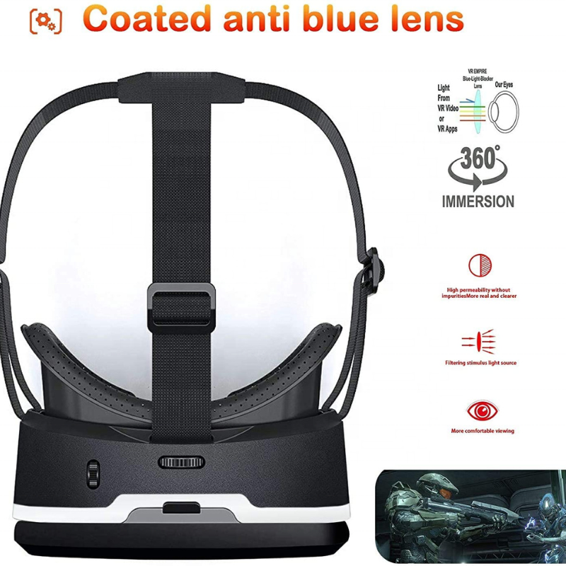 Eye Protection Virtual Reality G04A VR Headset HD 3D Glasses for Games Movies compatible with 4.7-6.0 inch mobile vr glasses