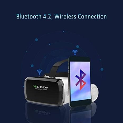 New vr gaming 3d movie wireless headset 3d glasses video remote  vr glasses VRSHINECON Virtual Reality Headset for iOS mobile