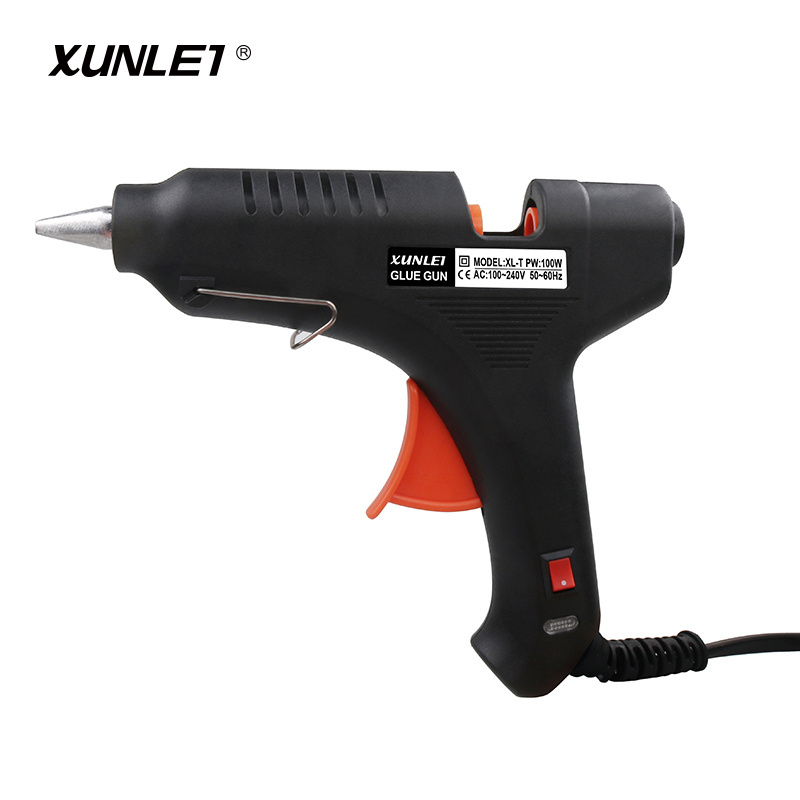 XUNLEI Customized Hot Melt Glue Gun DIY Crafts Tools 100W hot melt glue gun with Glue Sticks