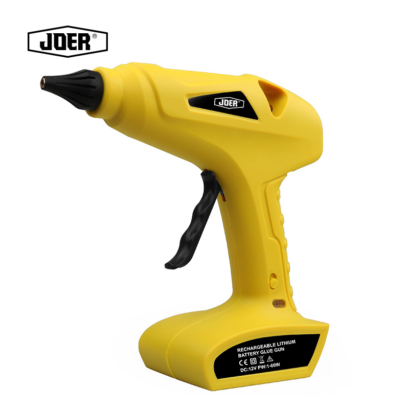 60W battery glue gun Factory Sale 60W Lithium Battery Cordless Hot Glue Gun with Wide Stand Rechargeable Glue Gun