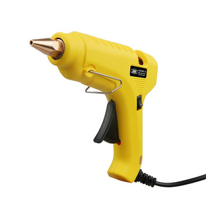 Hot sale hot melt glue gun yellow 60W for homework 11mm glue sticks gun