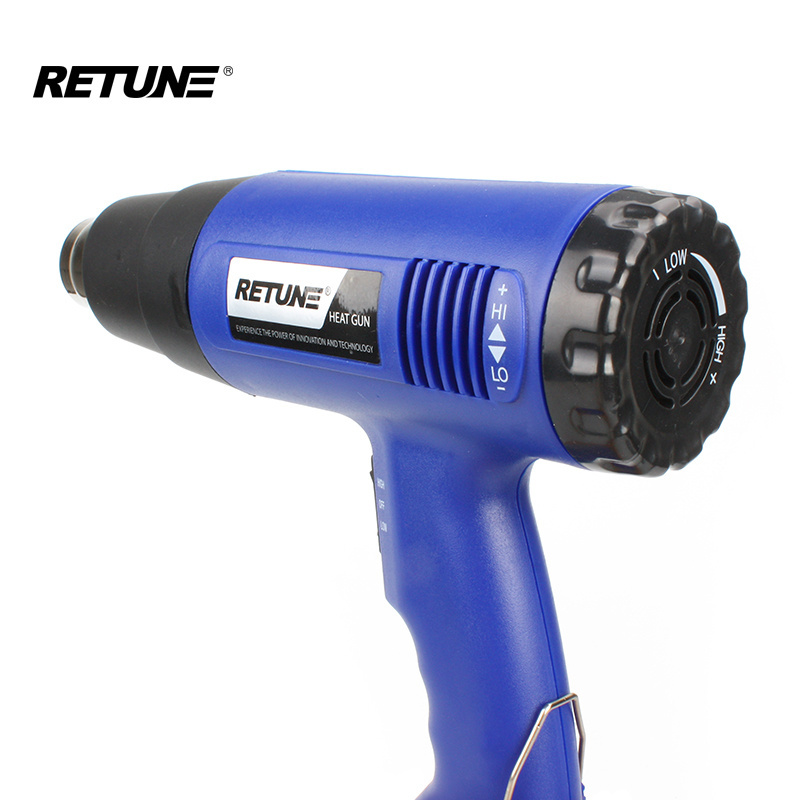 RETUNE 2000W electric hot air blower soldering shrink wrap heat gun sealing plastic welding mobile repair heatgun hotgun