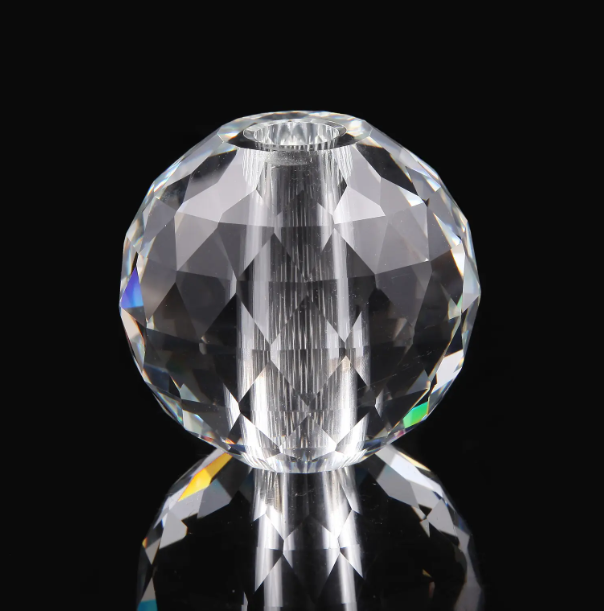 chandelier lighting table lamp crystal glass solid faceted ball sphere with center drilled hole