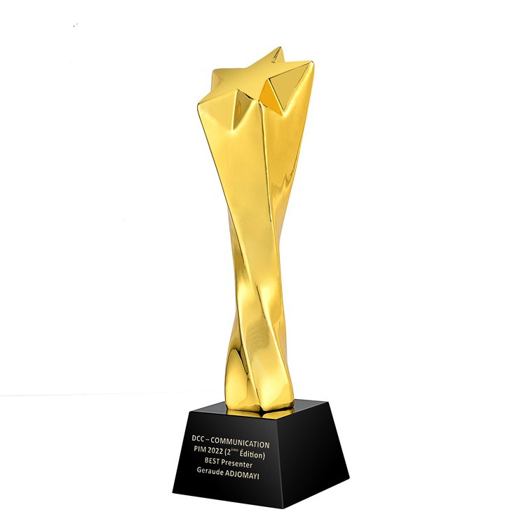 Wholesale Custom Cheap Star Trophies Awards Customized Blank Plaque Wood Glass Crystal Resin Award