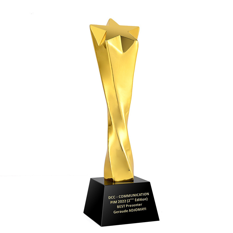 Wholesale Custom Cheap Star Trophies Awards Customized Blank Plaque Wood Glass Crystal Resin Award