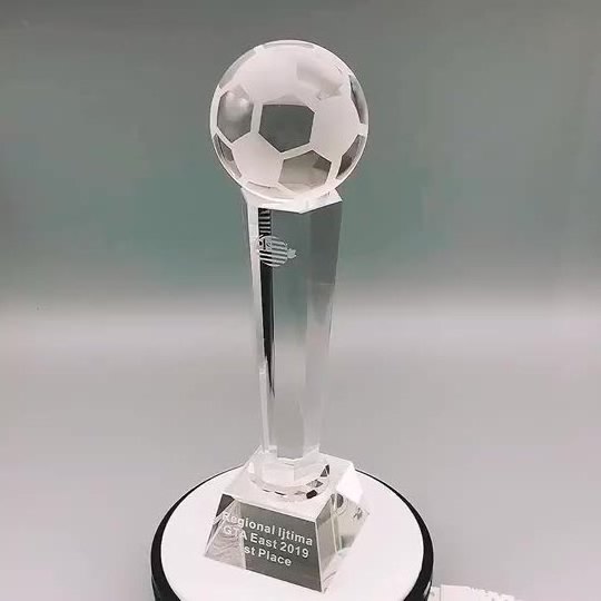 JY New Arrival Basketball Trophy Sports Blank K9 Crystal Trophy Award  for Laser Engraving Presentation Gift