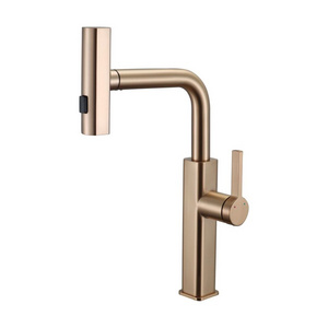 304 SUS Brush Rose Gold Waterfall Kitchen Faucet 3 in 1 360 Degree Waterfall Extender for Kitchen Sink Swivel Faucets