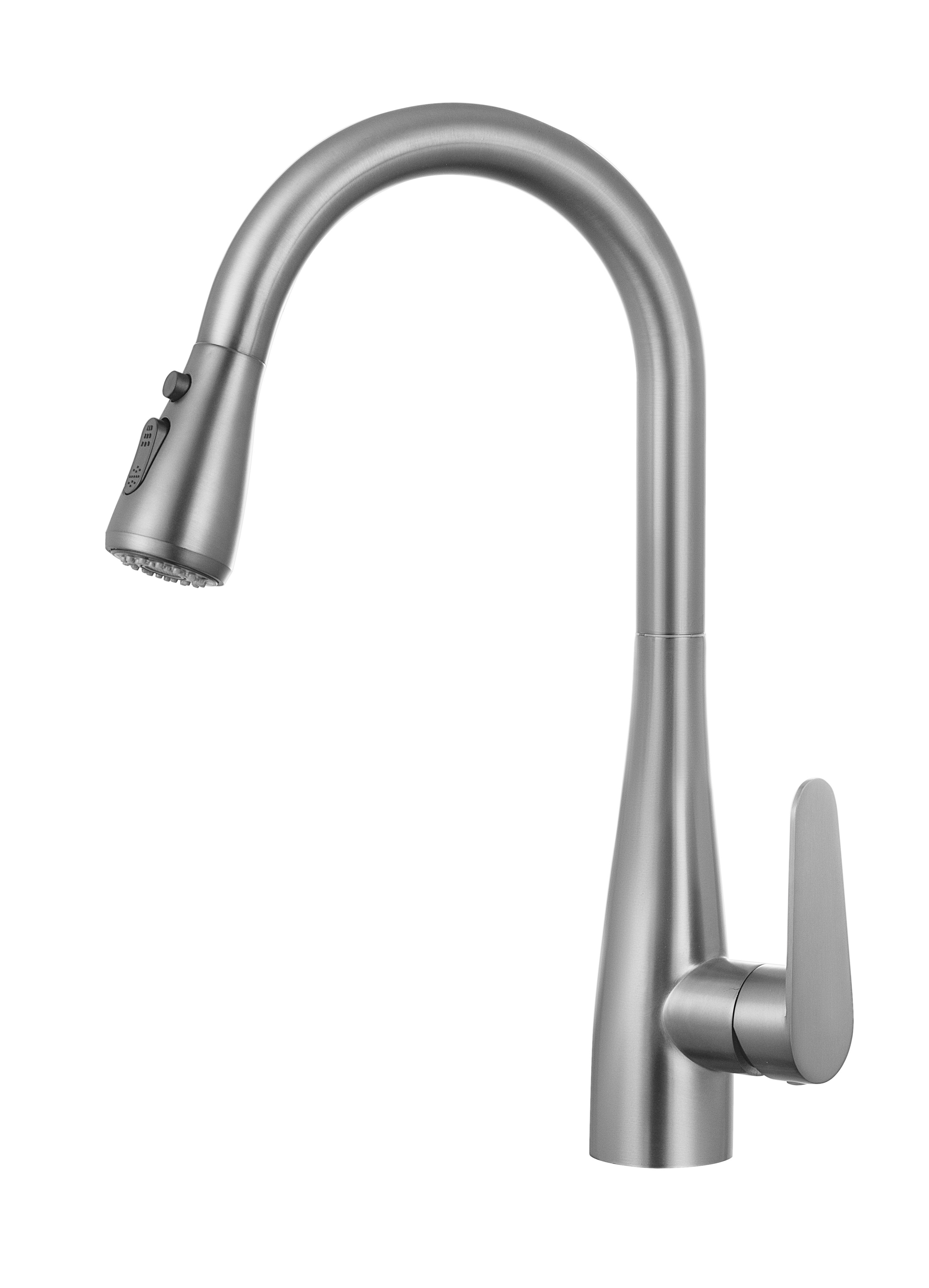 201 stainless steel Kitchen Faucet with Pull Down Sprayer Single Handle Kitchen Sink Faucet