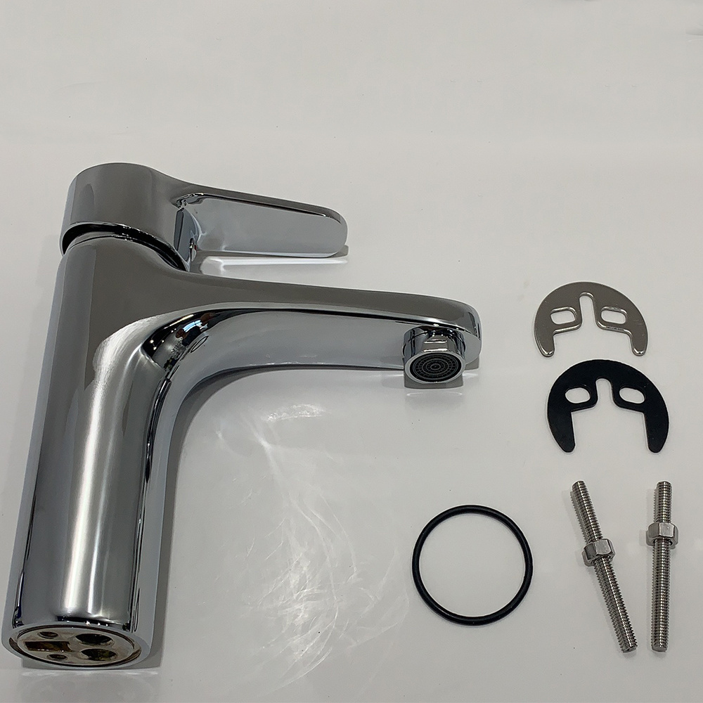 Modern zinc hot cold single handle bathroom washbasin basin faucet