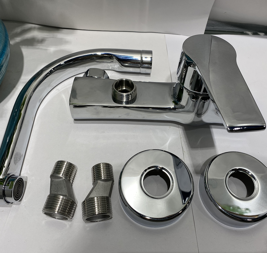 Hot and Cold Water  Kitchen Faucet Kitchen Sink Tap Wall mounted with 360 Degree Rotating Stainless Steel Spout