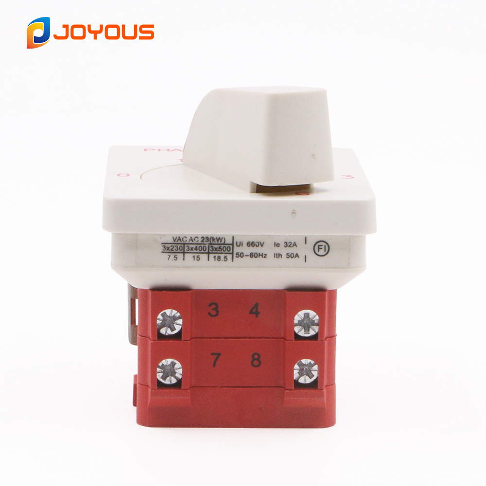 JOYOUS Selector & Change-over switch Gave 2 phase 32A 63A 690V 110-690V cam switch 4 position rotary switch