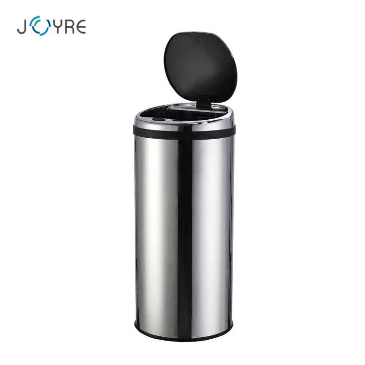 New design 10 gallon round metal stainless steel one touch recycling trash can with ten years experience