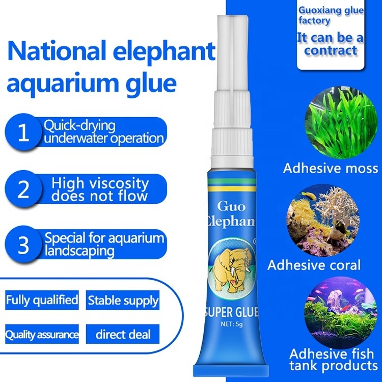 Hot sell petideal brand Super glue Guoelephant Aquarium glue 5g