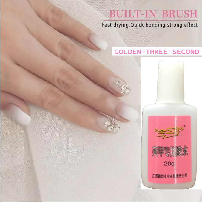 Nail Glue Wholesale Brush on Nail Glue 5g for Nail Tips Professional Fast Drying Bond Glue Accept Custom logo