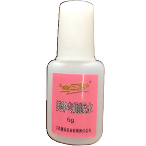 Nail Glue Wholesale Brush on Nail Glue 5g for Nail Tips Professional Fast Drying Bond Glue Accept Custom logo