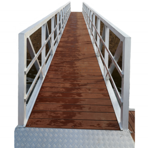 anti-slip durable boat yacht lake floating pontoon dock connected prefabricated pedestrian access stair gangway ladder