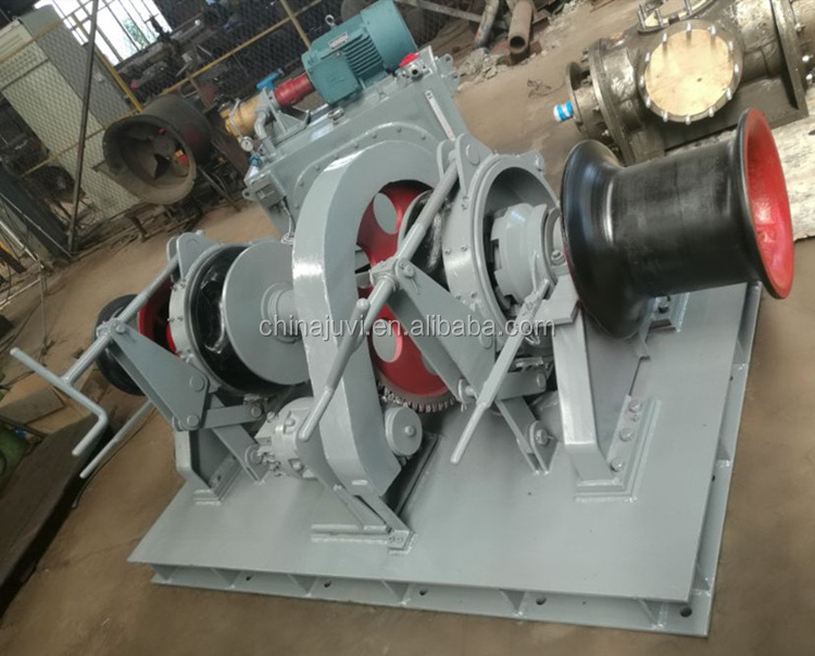 Marine Hydraulic Electric Wire rope Pulling Winches Anchor Chain Gypsy Windlass For Barge Hauling Tug Boat Tugger Towing Parts