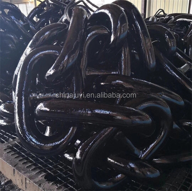 black painted cast iron marine ship link chain R3 R3S R4 AM2 AM3 Kenter joining anchor shackle fittings