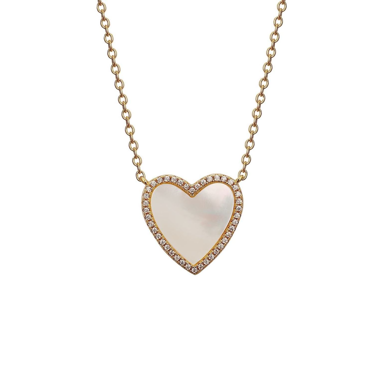 Cheap Price Custom Necklace 12k Yellow Gold Heart Shell Necklace For Party