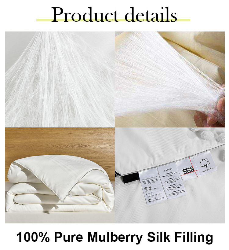 100% Mulberry Silk Duvet Silk Quilt Comforter handmade China Suppliers silk duvet