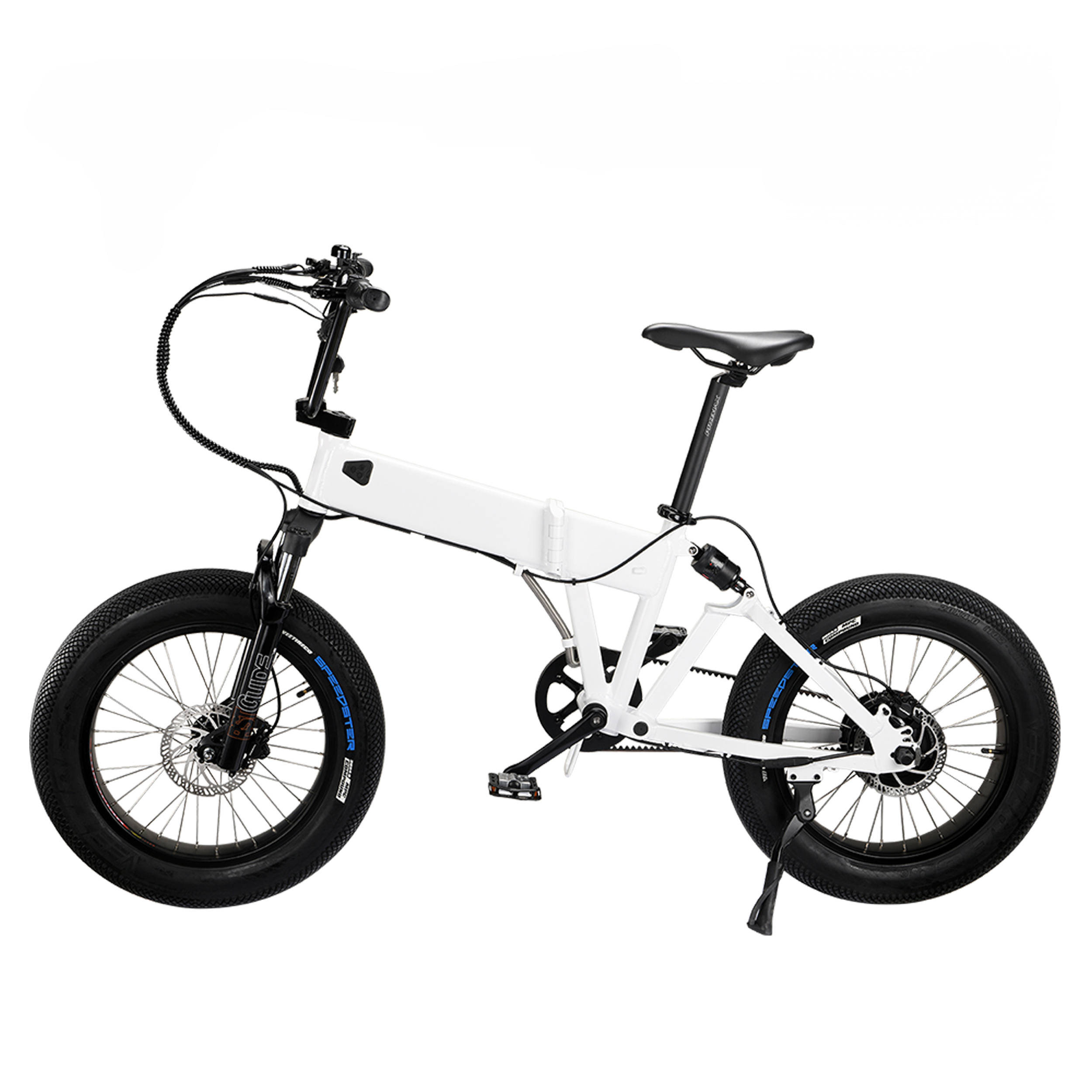 Folding Electric Bike 48V 500W Bafang Motor 7 Speed Electric Commuter Bicycle belt drive E bike with vee speedy Fat Tire