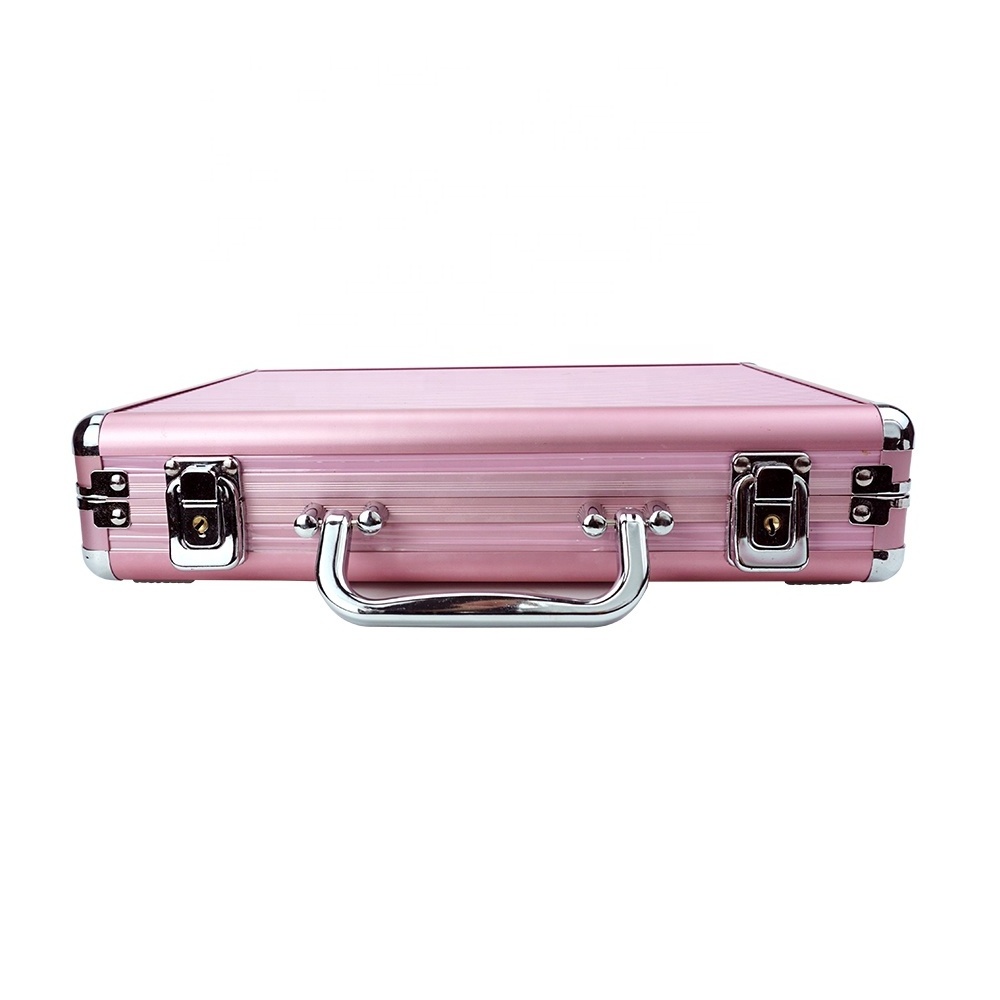 New design pink aluminum box chips poker casino accessory cases for storage 200pcs 39mm or 40mm 43mm poker chips