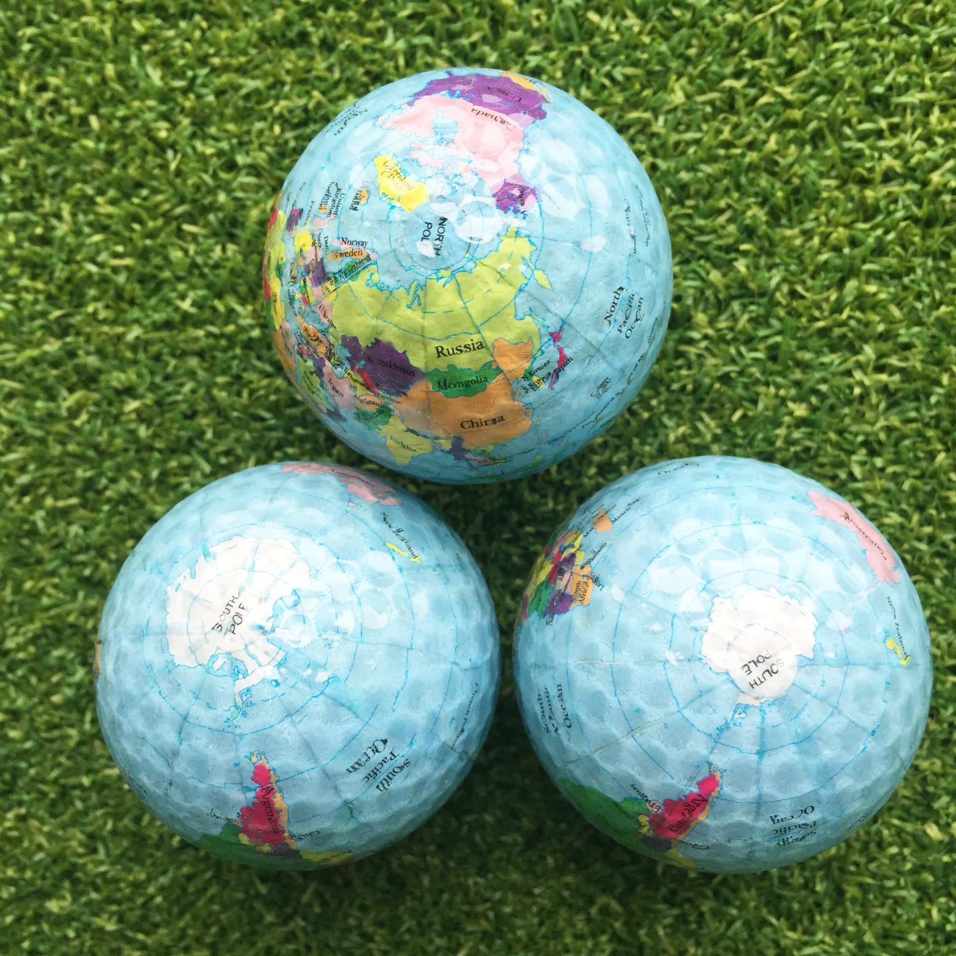 Custom personalized globe printed golf balls biodegradable eco friendly golf balls