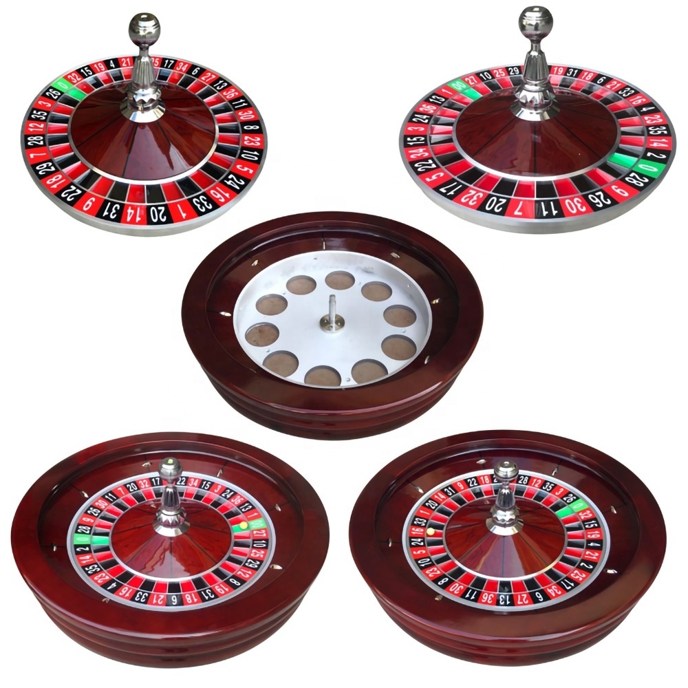 Manufacturers Hot sell 32 inch diameter wood roulette wheel for casino 4 plays table game