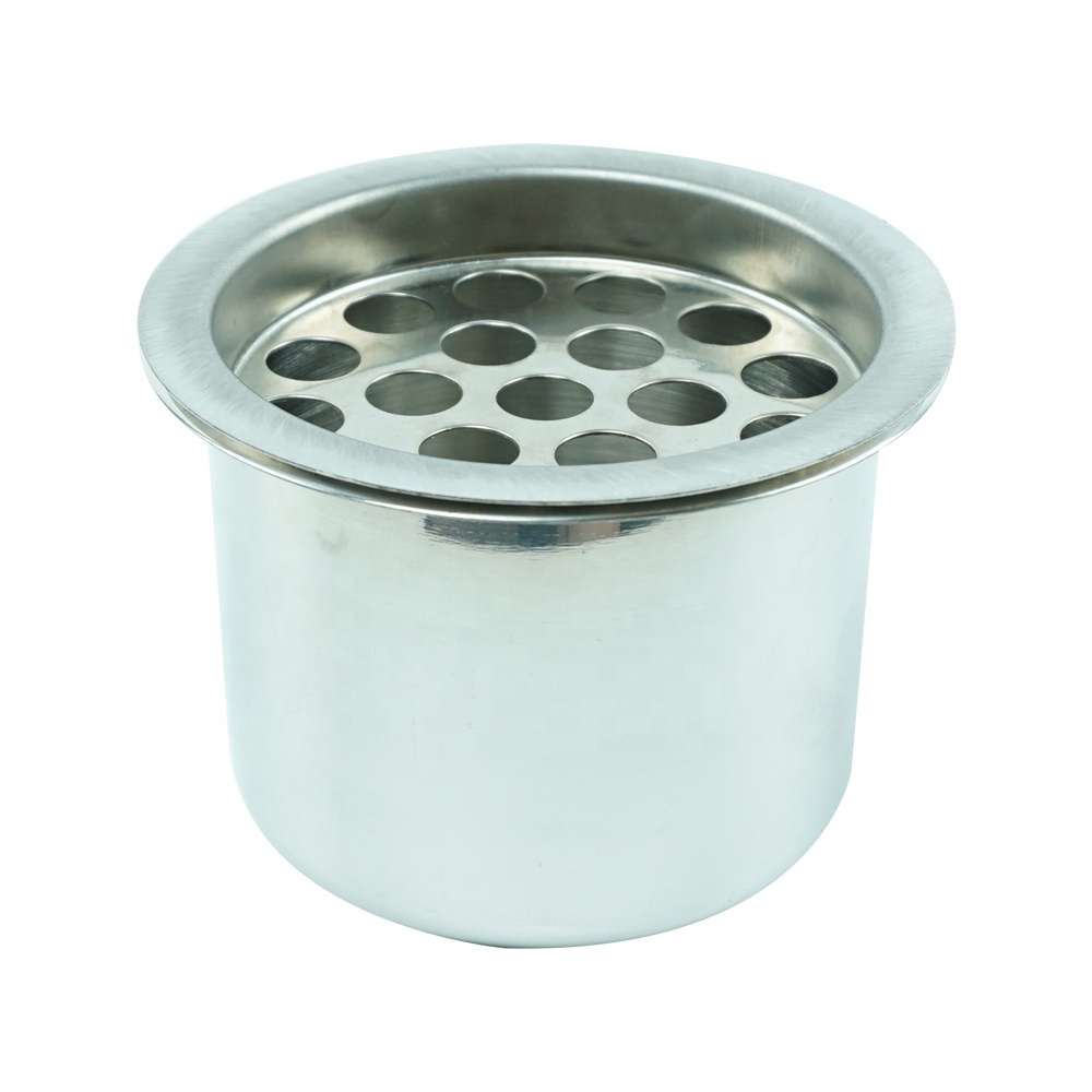 Wholesale professional casino accessory metal ashtray rack with cup holder for poker table accessories