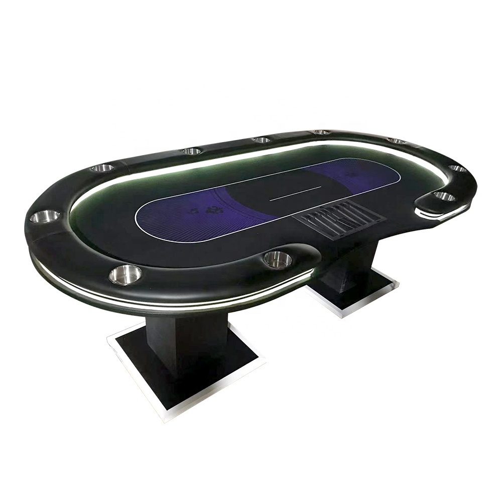 Professional 10 seat poker table casino quality oval poker gambling 1pc customized table 94 inch for table game